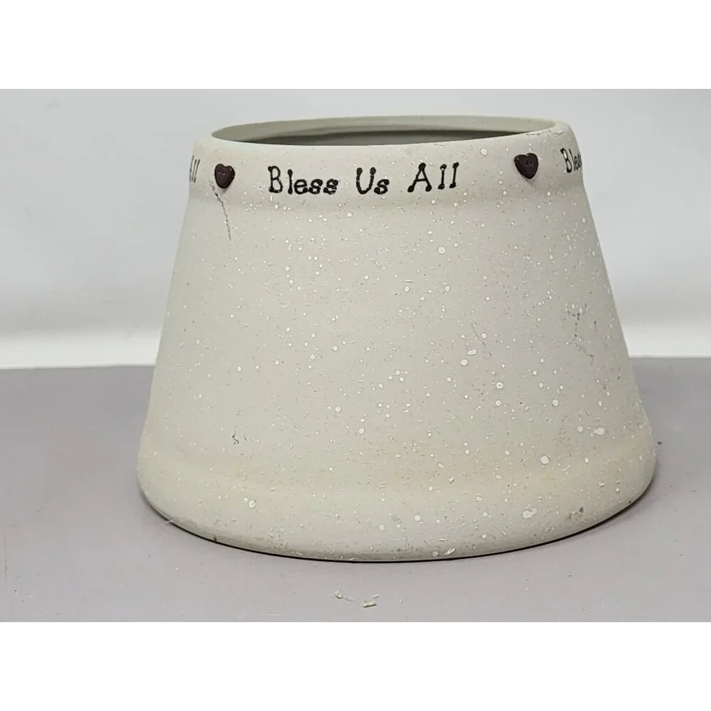 Bless Us All CMI Henton Ceramic Candle Holder‎ Shade Star Cutouts Cottage Design